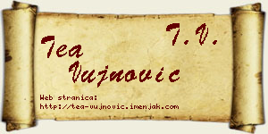 Tea Vujnović vizit kartica